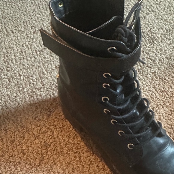 Juicy Couture Black w/ Gold Motorcycle Boots - Picture 7 of 7